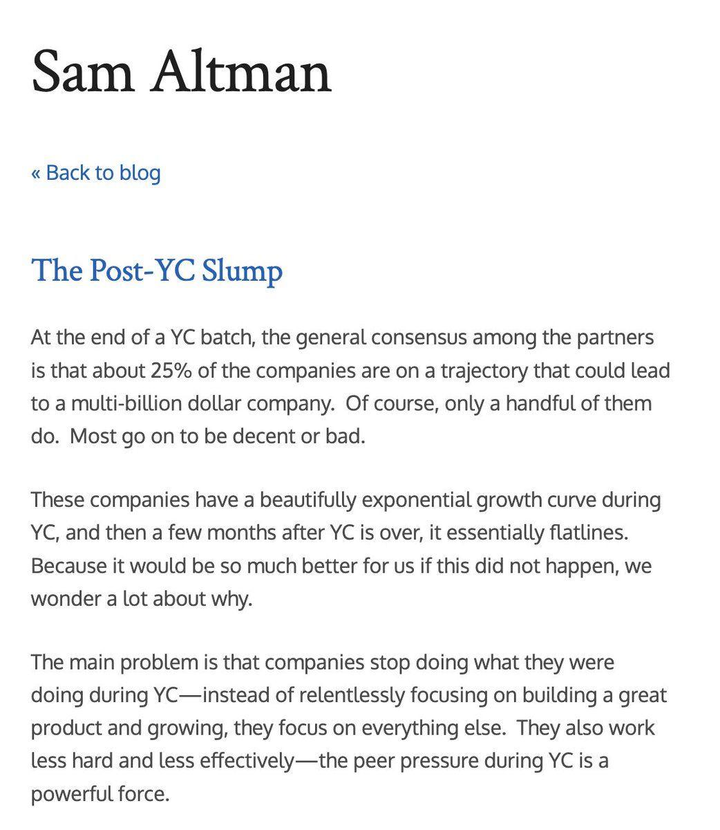 Post-YC Slump by Sam Altman